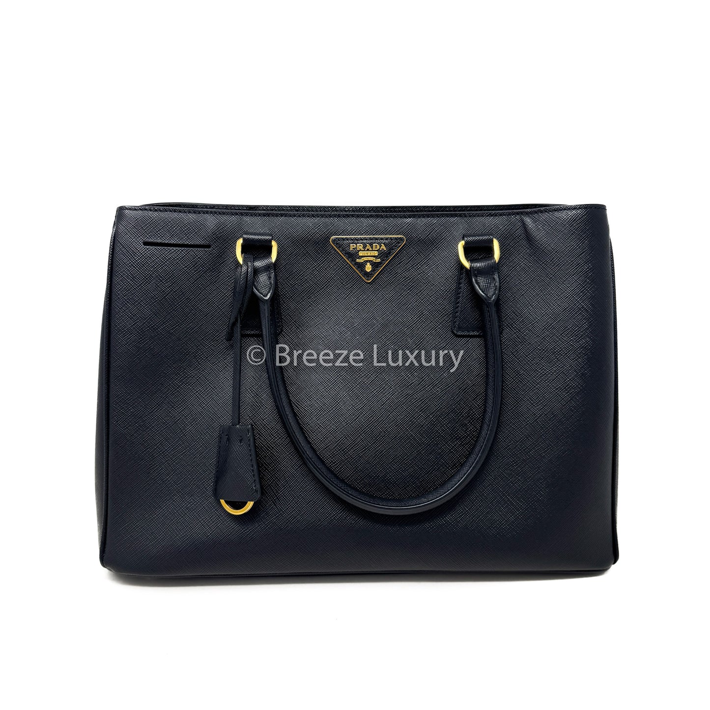 Prada Black Saffiano Medium Lux Tote