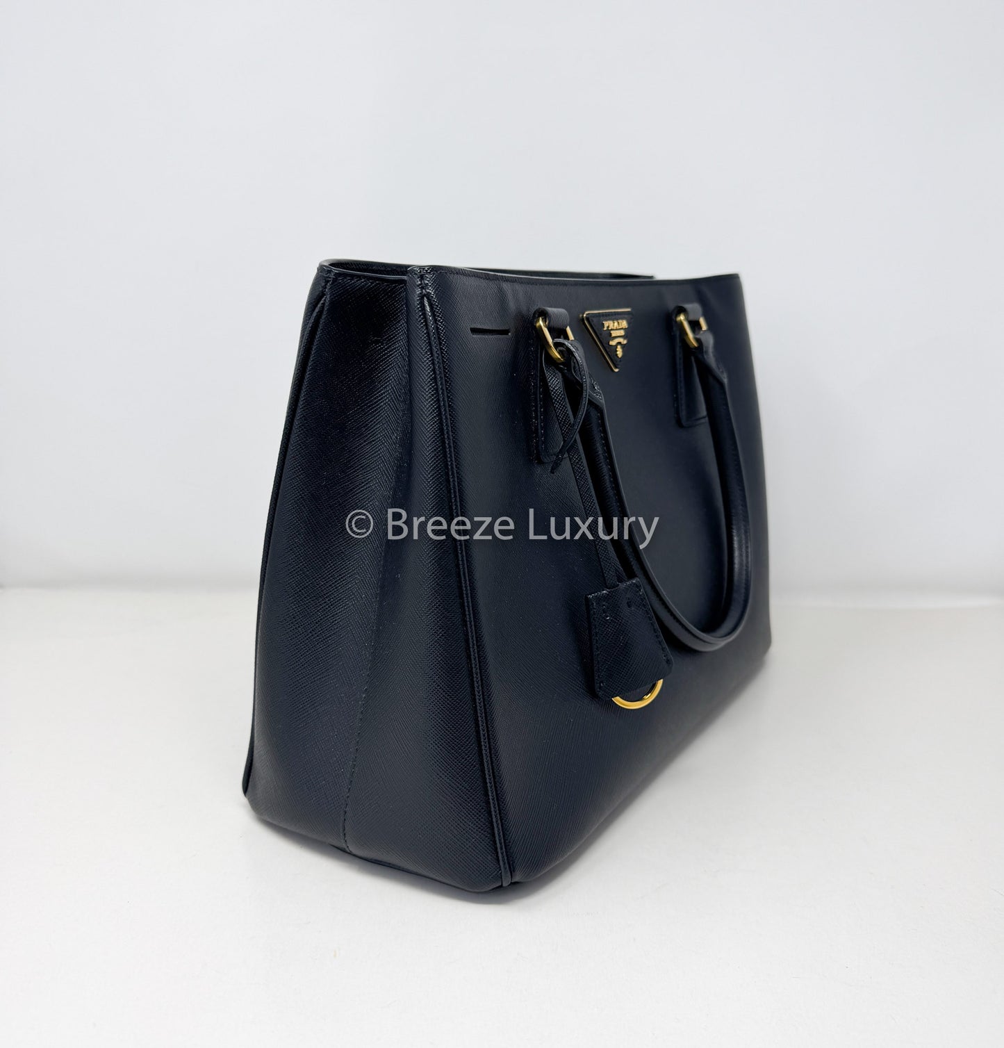 Prada Black Saffiano Medium Lux Tote