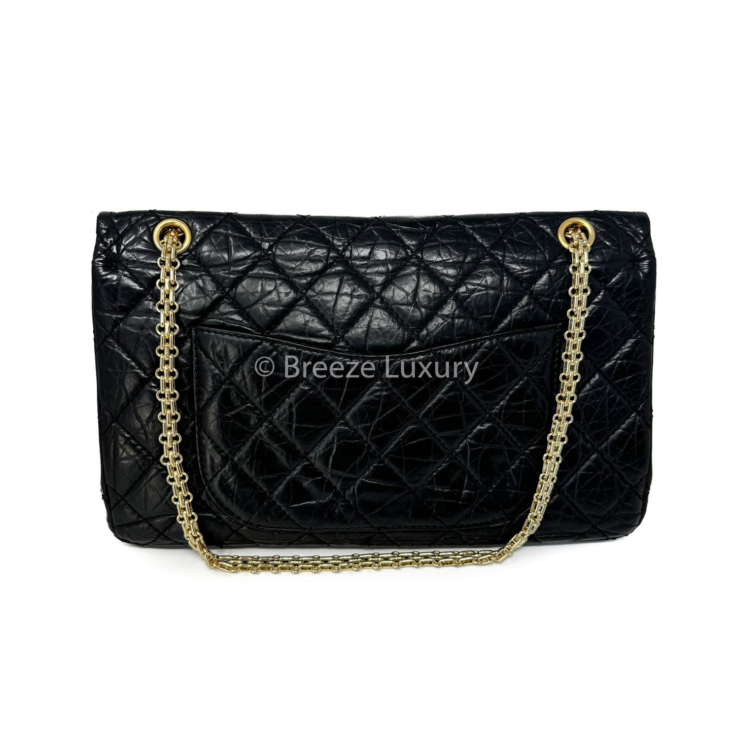 Chanel Black 2.55 Reissue 227 Double Flap Bag